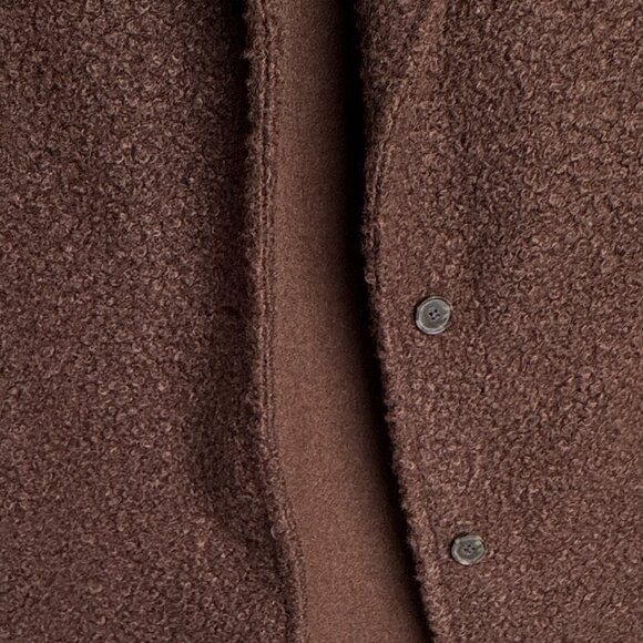 NEW MADEWELL PEBBLED FAUX SHEARLING HOT COCOA COZY SHAWL COLLAR COAT MEDIUM - Picture 6 of 12